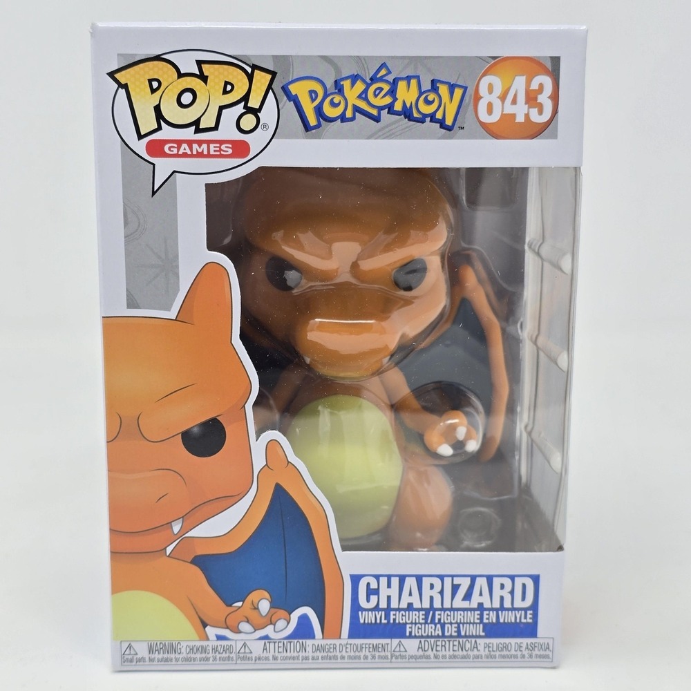 Funko Pop Games Pokemon Charizard 843 Vinyl Figure Standard Size Orange Box